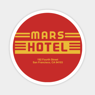 Mars Hotel (gold) Magnet